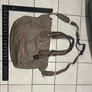 Vince Camuto leather Taupe Shoulder Bag